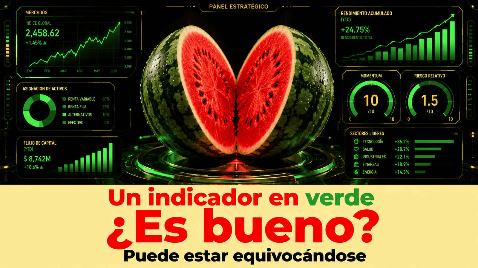 Riesgo de liquidez oculto: un tablero en verde que esconde el verdadero riesgo, el Efecto Sandía
