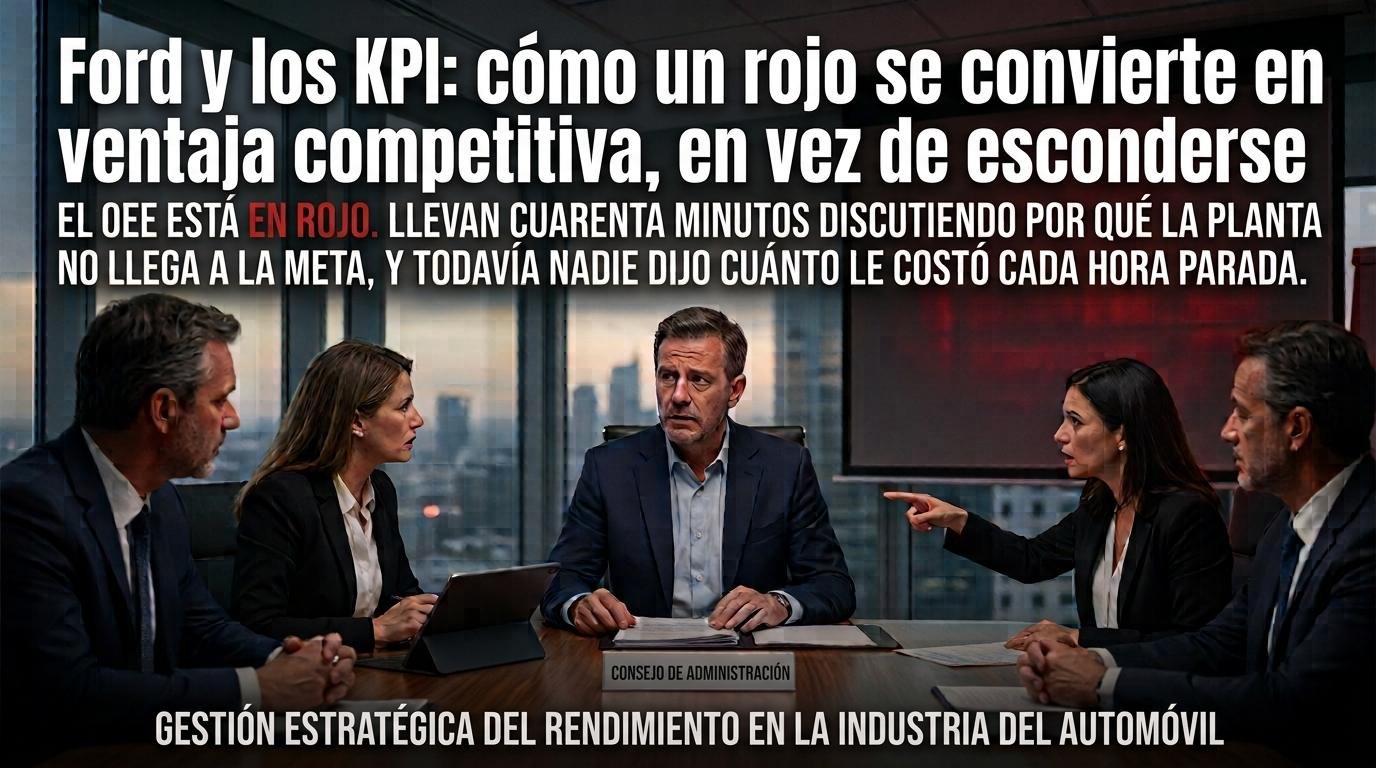 Ford y los KPI en rojo: cómo Alan Mulally convirtió una pérdida de USD 12.700 millones en una recuperación completa, mostrando los problemas en vez de esconderlos.